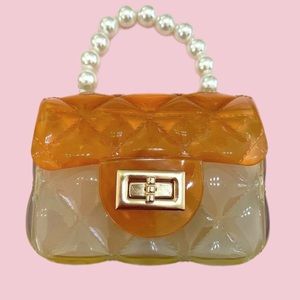 Little girl pearl strap purse